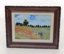 Vintage Print On Board Poppy