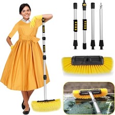 Telescopic Car Cleaning Brush with Adjustable Aluminum Rod Extendable 1.8m-NEW
