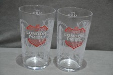 2x Fuller's London Pride Original Ale Beer Bitter One Pint 20oz Glass New CE M19