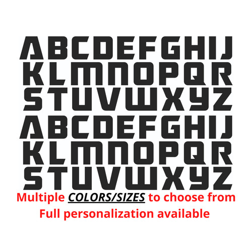 Letters vinyl decal z - decal, to