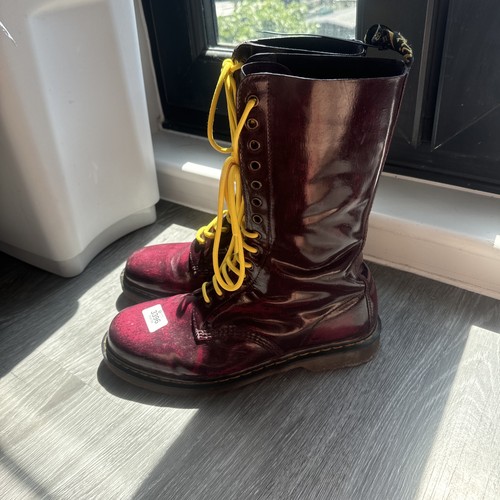 Glossy cherry red martens - red, dr