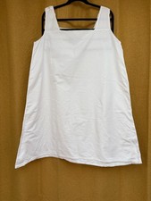Womens Antique Vintage White Brushed Cotton Slip Nightdress Size M UK 12-14 D028