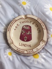 VERY OLD CERAMIC ASHTRAY LQR TWEDDLE SONS LONDON EC1