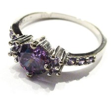 STERLING SILVER PURPLE CUBIC