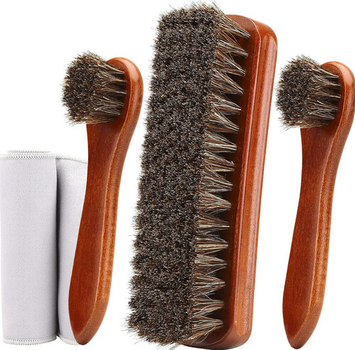 4pcs horsehair shoe brush - 4pcs,