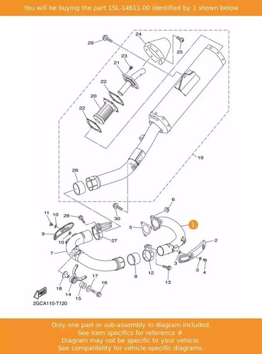 Oem yamaha pipe - exhaust, 1