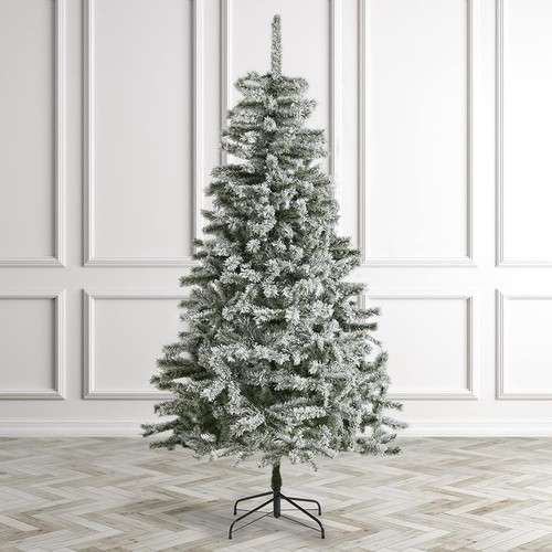 6ft snowy christmas tree - christmas,