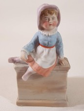 Antique Victorian Bisque Porcelain Girl German Match striker Fairing Figure 46