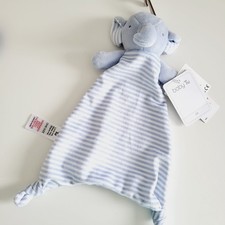 Sainsburys TU Baby Elephant Comforter Striped Blue Cuddle Blanket BNWT soft toy