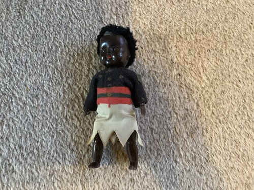 Small vintage black doll - small,