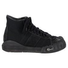 Visvim Lanier Leather-Trimmed High-Top Sneakers in Black Canvas