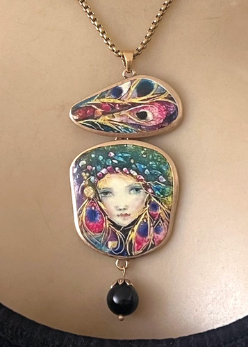 Goddess necklace art - goddess,