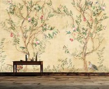 Spring Flowers Birds Vintage