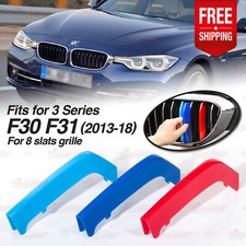 Fits BMW 3 Series F30 F31 2013-2018 Kidney 8 BARS Grille M Sport 3 Colour Covers