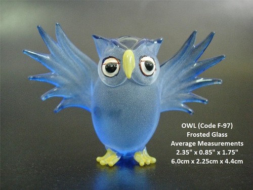 Beautiful glass owl - owl, frosted