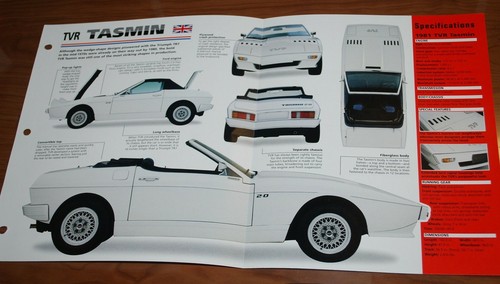 1981 tvr tasmin - tvr, sheet