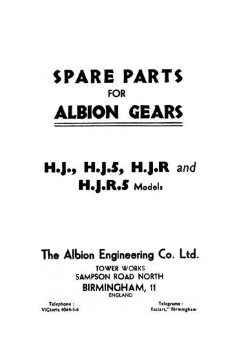 Albion model gearbox - (0083),