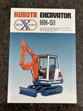 Kubota KH-51 Digger Leaflet.. Excavator Mini JCB Volvo Bobcat Retro 1987