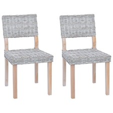 Dining Chair 2 pcs Kubu Rattan
