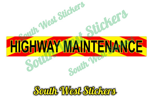 Highway maintenance stickers - highway,