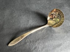 ANTIQUE SILVER PLATE STRAINER SPOON PICKLES / PICKLE OLIVES