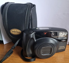 Pentax Zoom 105 R 35mm Point & Shoot Film Camera Black Tested Case