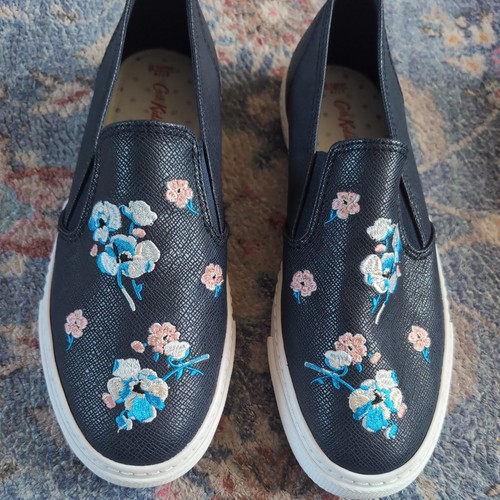 Cath kidston floral navy - navy, slip