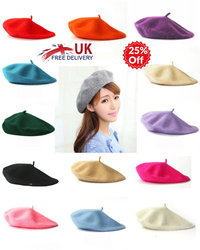 French wool beret hat - beret,