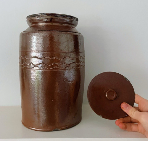 Stoneware salt glazed large - glazed,