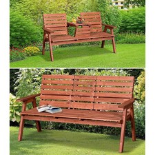 Garden bench wooden seater - 2-3,