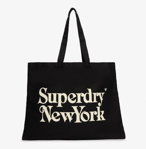 Superdry tote bag black off - superdry, black/off