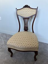 Upcycled Small Occasional Chair Upholstered in Designer Fabric