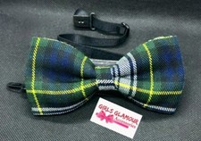 Tartan Green Gordon Stewart Bow Tie Necktie Dickie Wedding Burns Night Sash Kilt