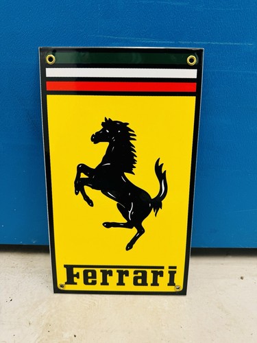 Ferrari enamel sign - ferrari,
