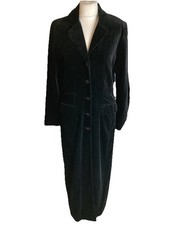 Vintage Monsoon Twilight Black Velvet Long Coat UK 12 Goth Steampunk Victorian