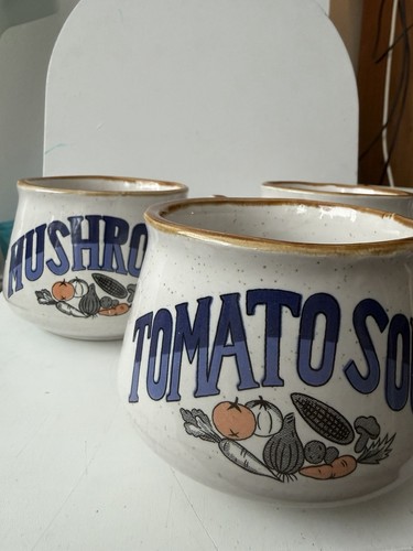 Vintage soup recipe mugs set - vintage,