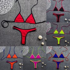 Feminine Triangle Halter Thong