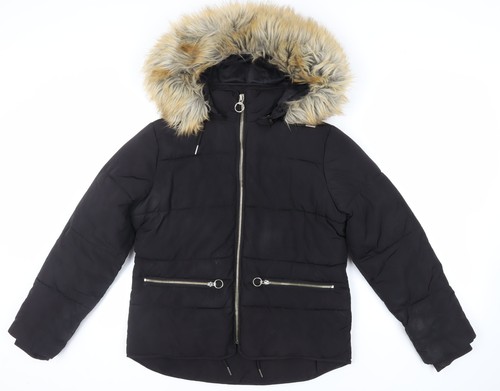 Topshop womens black puffer - topshop,