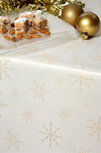 Christmas snowflake tablecloth - christmas,