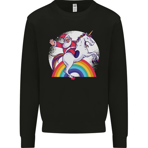 Santa claus riding unicorn - riding, a