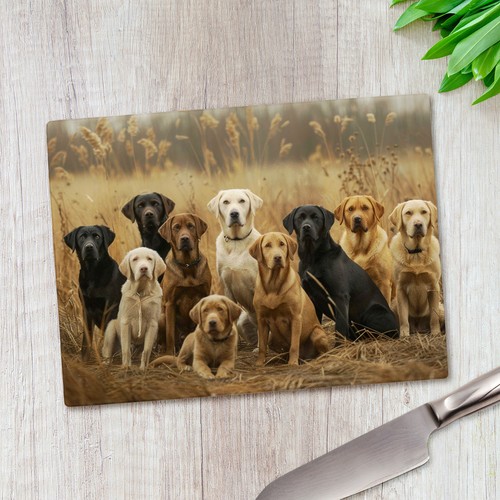 Labrador dogs field glass - dogs,