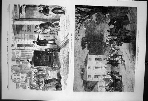 Antique old print - old,