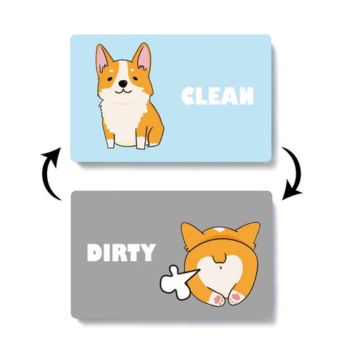 Clean dirty dishwasher - dirty, magnet