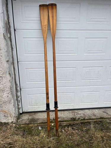 Vintage wooden oars - oars, /