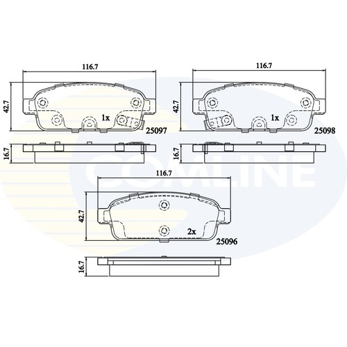 Brake pads set for vauxhall - set,