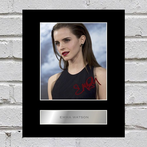 Emma watson signed mounted - emma,