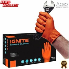 Ignite Orange Nitrile Gloves