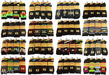 6 Pairs Of Men's Designer Socks, Cotton Rich Designs by SockStack, Size 6-11