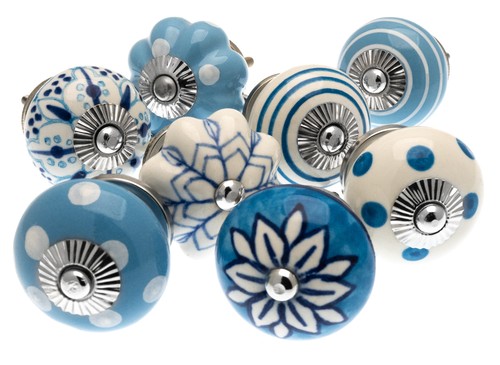 Decorative blue and white - blue,