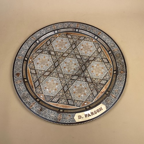 Inlaid wood wall - inlaid, plate